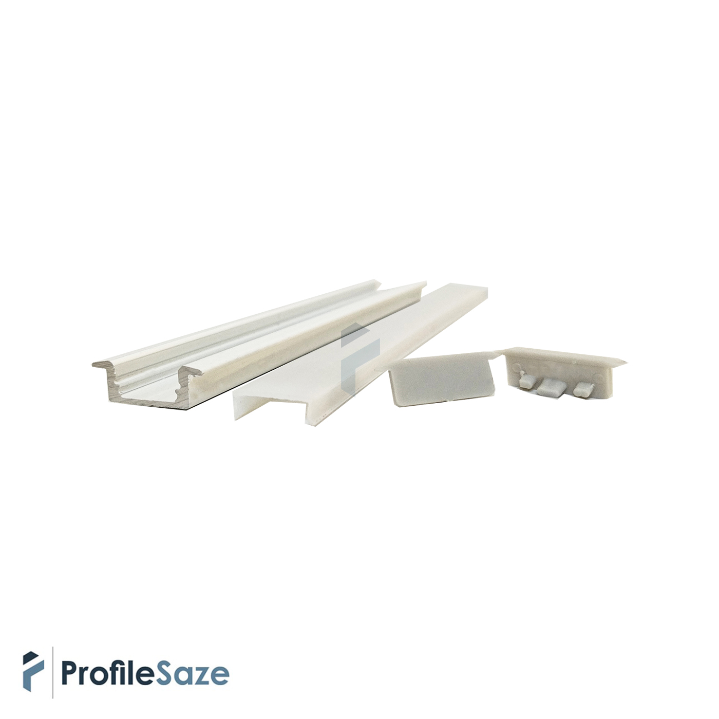 پروفیل نور خطی آلومینیومی 2 سانتی توکار کد L20W سفید + دیفیوزر رایگان