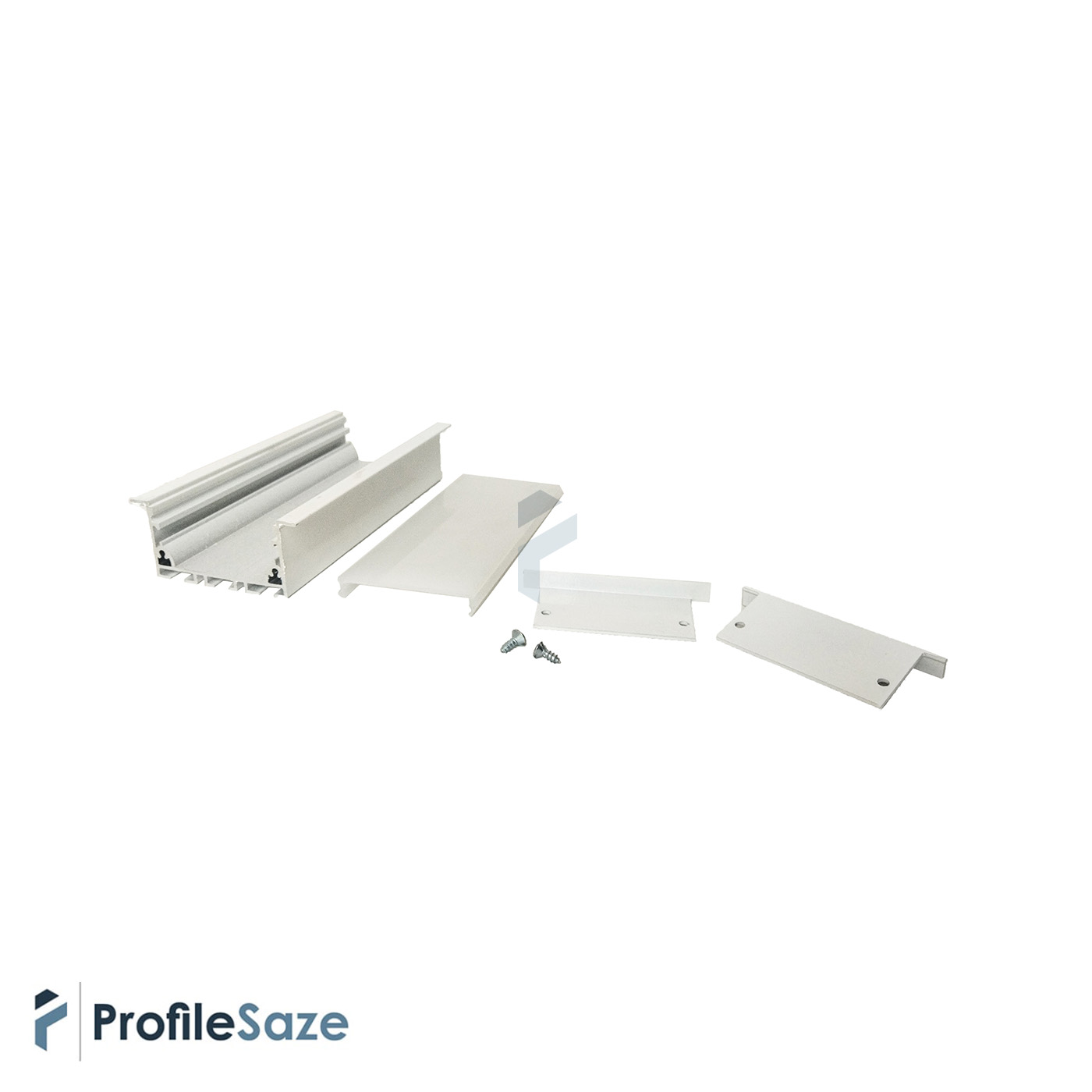 پروفیل نور خطی آلومینیومی 5 سانتی لبه دار کد L51W سفید + دیفیوزر رایگان
