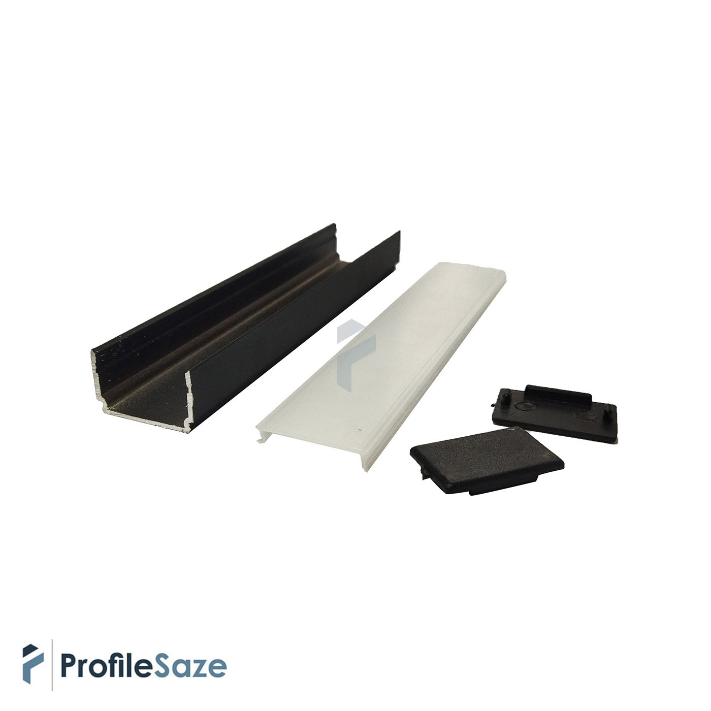 پروفیل نور خطی آلومینیومی 3 سانتی روکار کد L35-1B مشکی + دیفیوزر رایگان