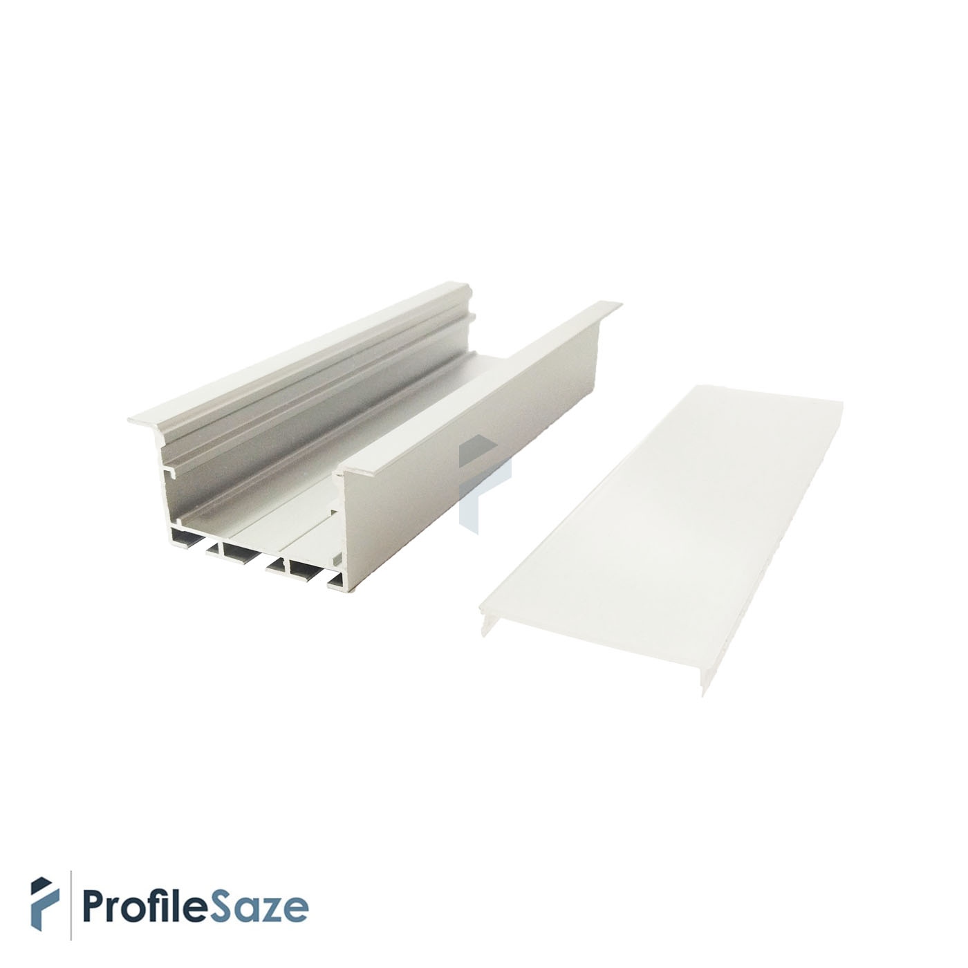 پروفیل نور خطی آلومینیومی 4/5 سانتی فنرخور کد L45W سفید + دیفیوزر رایگان