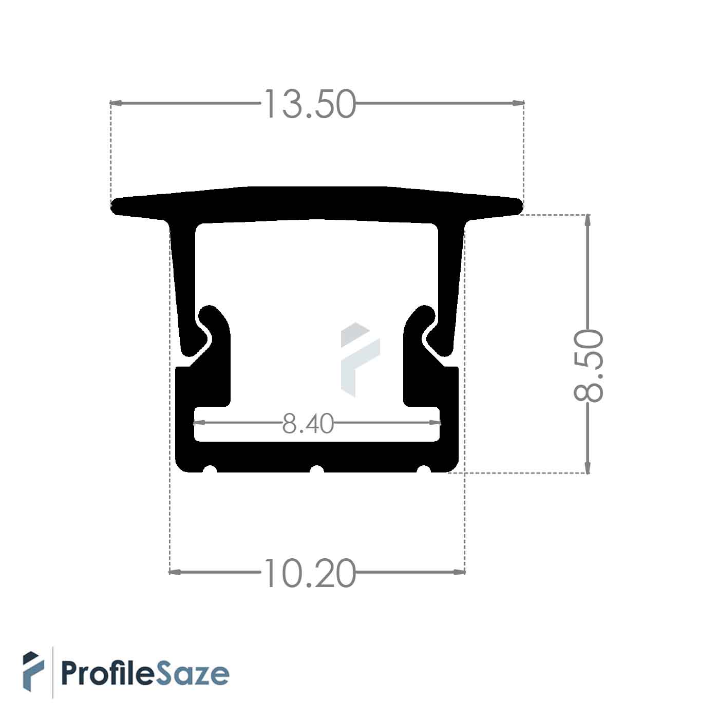 پروفیل نور خطی آلومینیومی کابینتی کد L19 نقره ای + دیفیوزر رایگان
