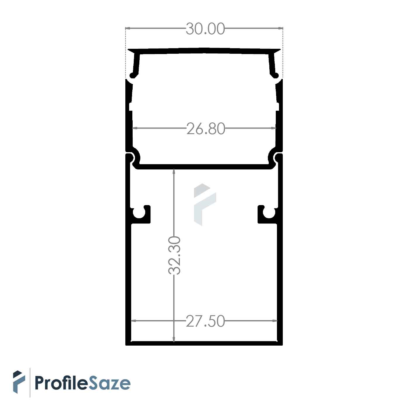 پروفیل نور خطی آلومینیومی دو تکه کد L35B مشکی + دیفیوزر رایگان