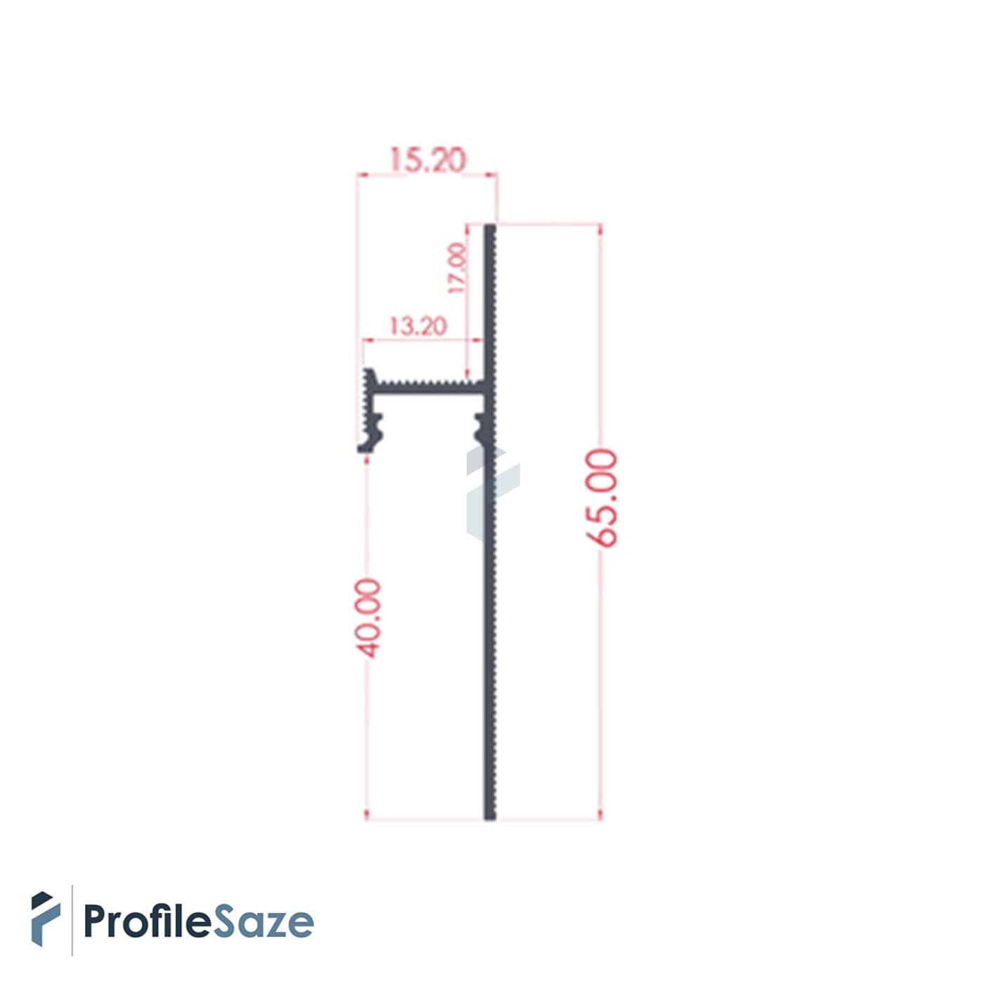 قرنیز آلومینیومی توکار کد LSK1565 مشکی
