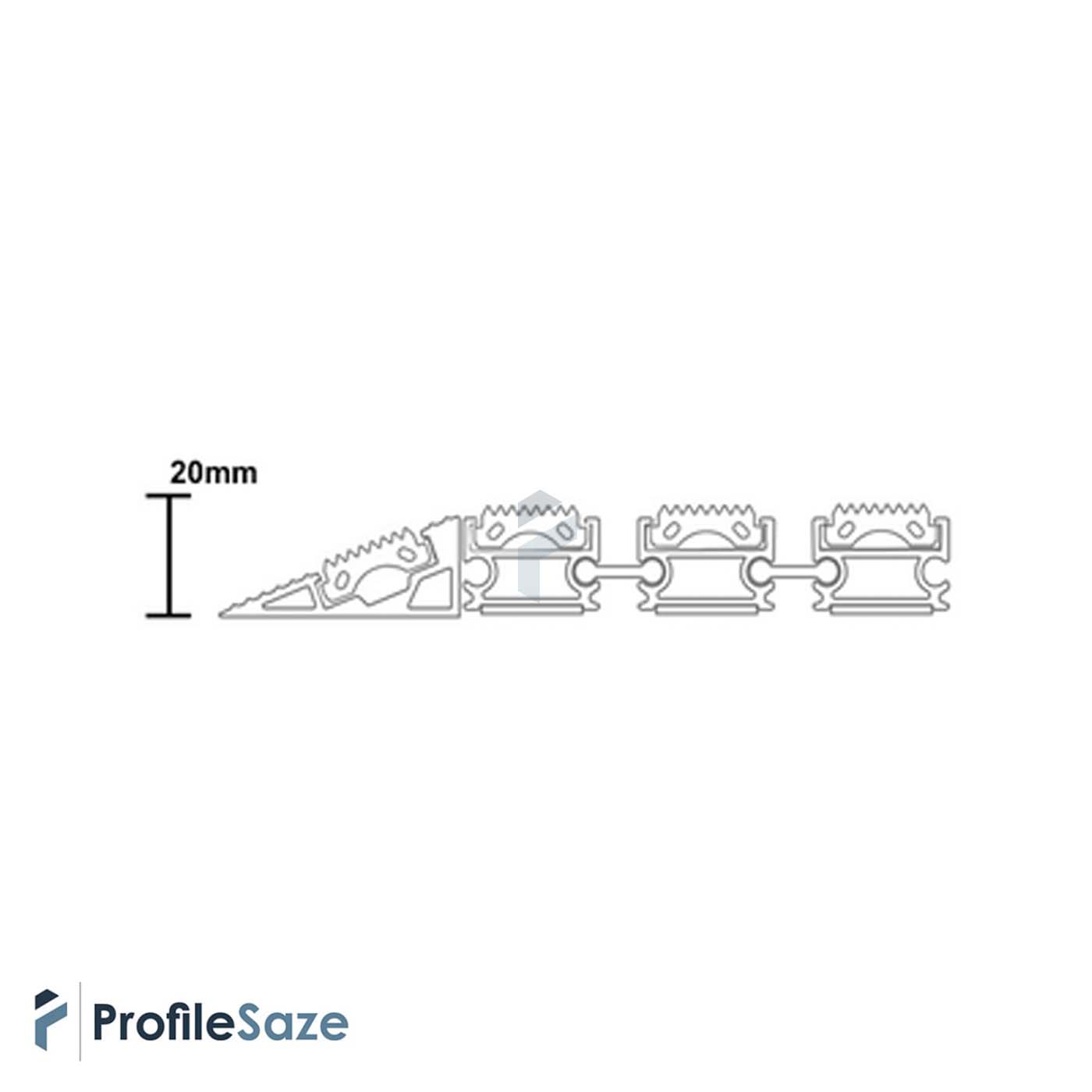 پادری آلومینیومی دو سانتی کد D300-R با رویه لاستیک SBR