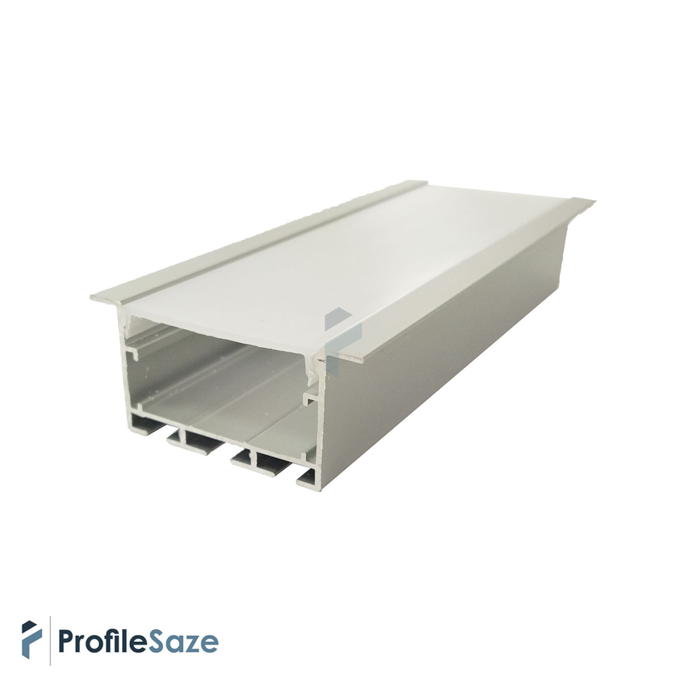 پروفیل نور خطی آلومینیومی 4/5 سانتی فنرخور کد L45W سفید + دیفیوزر رایگان