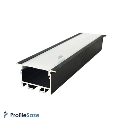 پروفیل نور خطی آلومینیومی 3 سانتی لبه دار کد L30B مشکی + دیفیوزر رایگان