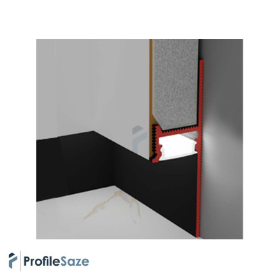 قرنیز آلومینیومی توکار کد LSK1565 مشکی